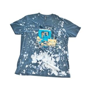 Missing Lid Conspiracy Crazy Lamp Lady Bleach Splatter T-shirt XL